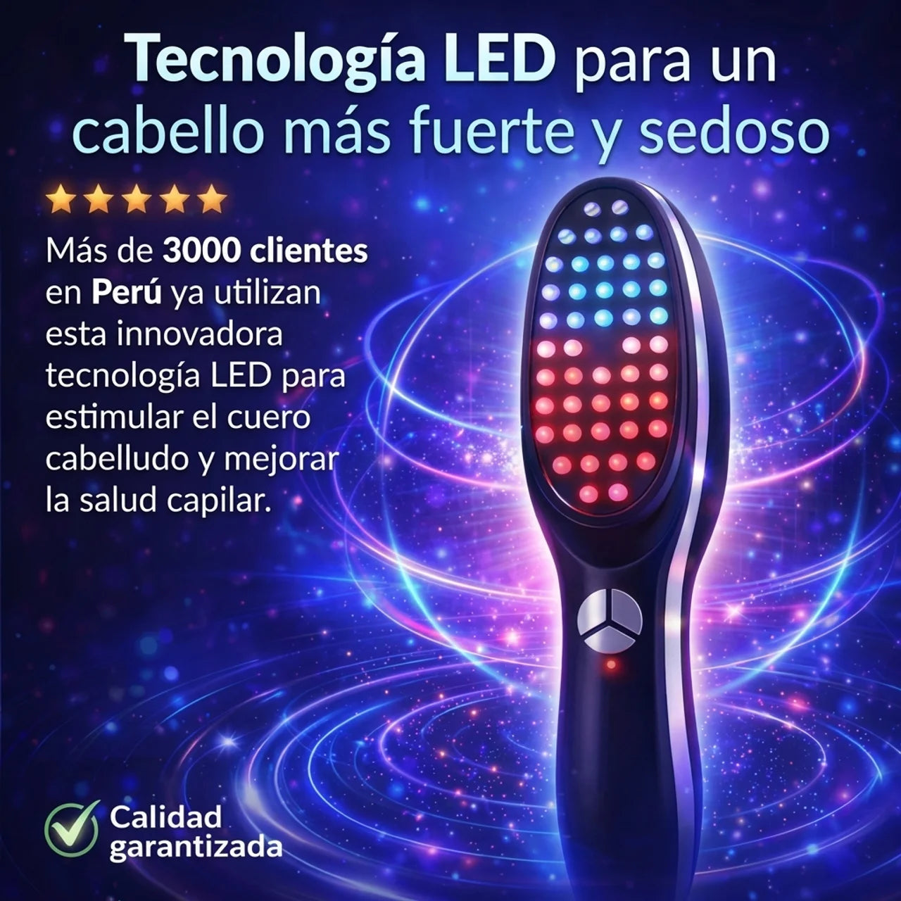 Cepillo Led De Terapia Capilar